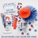 Homefront Heroes, LLC: Original Deployment Milestone Box: Homecoming (shown with "I've waited X days for this moment" sign)