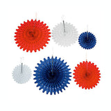 Homefront Heroes, LLC: Red, White & Blue Hanging Paper Fans